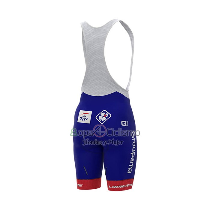 Groupama FDJ Ropa Ciclismo Culotte Corto 2022 Mangas Cortas Rojo Azul